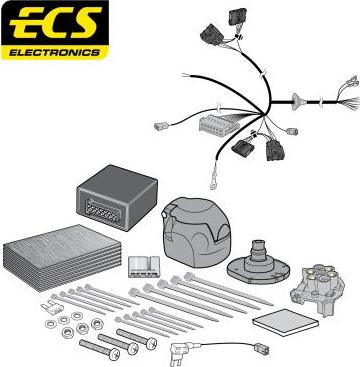 ECS DA01807U - Kit elettrico, Gancio traino autozon.pro