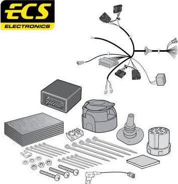 ECS DA01813U - Kit elettrico, Gancio traino autozon.pro