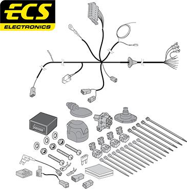 ECS FI04807MU - Kit elettrico, Gancio traino autozon.pro