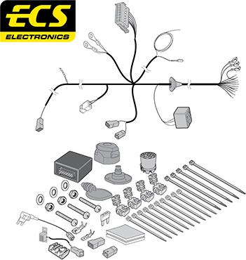 ECS FI04813MU - Kit elettrico, Gancio traino autozon.pro