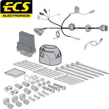 ECS FI05407U - Kit elettrico, Gancio traino autozon.pro