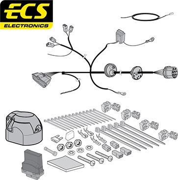 ECS FI05007U - Kit elettrico, Gancio traino autozon.pro