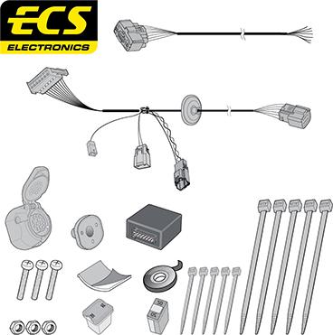 ECS FR096D1U - Kit elettrico, Gancio traino autozon.pro