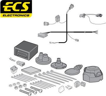 ECS FR09207U - Kit elettrico, Gancio traino autozon.pro