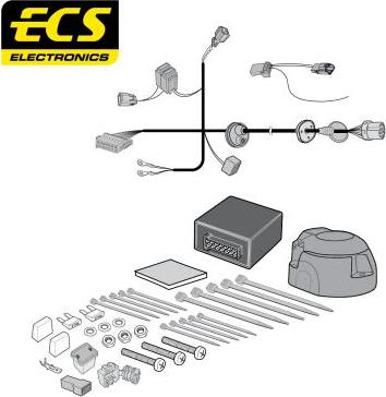 ECS FR09213U - Kit elettrico, Gancio traino autozon.pro