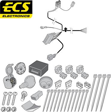 ECS FR063B1U - Kit elettrico, Gancio traino autozon.pro