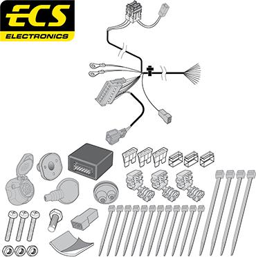 ECS FR063D1U - Kit elettrico, Gancio traino autozon.pro