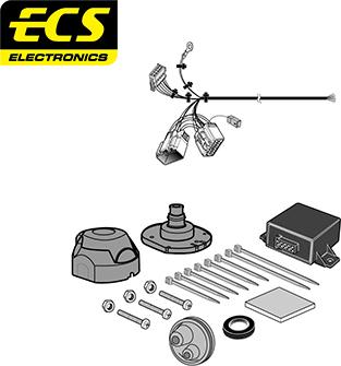 ECS FR002BEU - Kit elettrico, Gancio traino autozon.pro