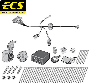 ECS FR083B1U - Kit elettrico, Gancio traino autozon.pro