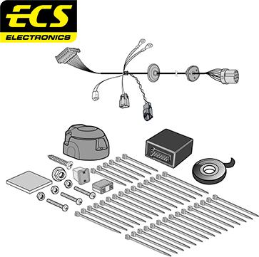 ECS FR083H1U - Kit elettrico, Gancio traino autozon.pro