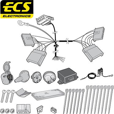 ECS FR028BLU - Kit elettrico, Gancio traino autozon.pro