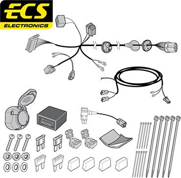 ECS FR10613U - Kit elettrico, Gancio traino autozon.pro