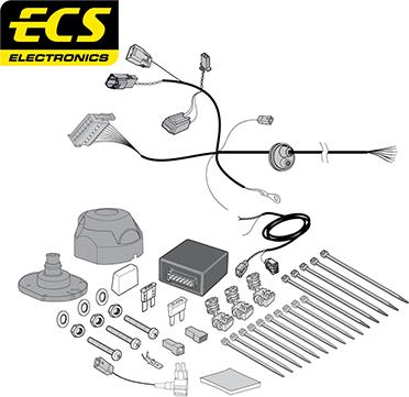 ECS FR10807U - Kit elettrico, Gancio traino autozon.pro