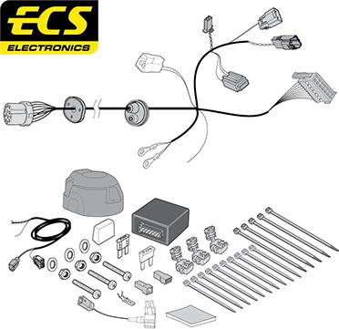 ECS FR10813U - Kit elettrico, Gancio traino autozon.pro