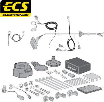 ECS HN86807U - Kit elettrico, Gancio traino autozon.pro