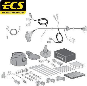 ECS HN86813U - Kit elettrico, Gancio traino autozon.pro