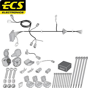 ECS HN86207U - Kit elettrico, Gancio traino autozon.pro