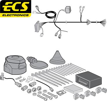 ECS HN86213U - Kit elettrico, Gancio traino autozon.pro