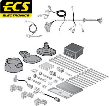 ECS HN87007MU - Kit elettrico, Gancio traino autozon.pro