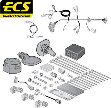 ECS HN87013MU - Kit elettrico, Gancio traino autozon.pro