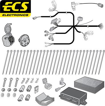 ECS HY09207U - Kit elettrico, Gancio traino autozon.pro