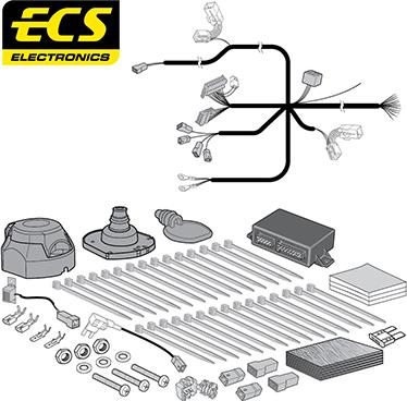 ECS HY09213U - Kit elettrico, Gancio traino autozon.pro