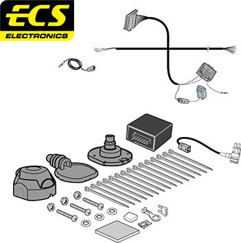 ECS HY15307MU - Kit elettrico, Gancio traino autozon.pro