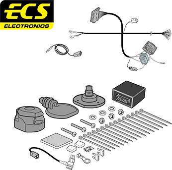 ECS HY15313MU - Kit elettrico, Gancio traino autozon.pro