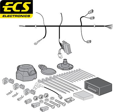 ECS HY12307U - Kit elettrico, Gancio traino autozon.pro