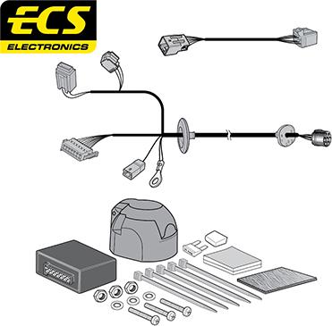 ECS JG00707MU - Kit elettrico, Gancio traino autozon.pro