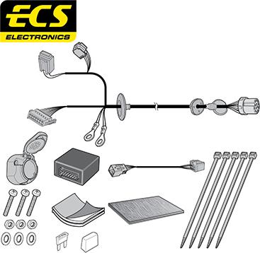 ECS JG00713MU - Kit elettrico, Gancio traino autozon.pro