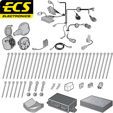 ECS KI066BHU - Kit elettrico, Gancio traino autozon.pro