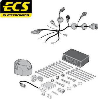 ECS KI11707U - Kit elettrico, Gancio traino autozon.pro