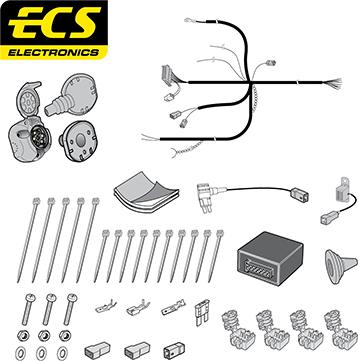 ECS KI13207MU - Kit elettrico, Gancio traino autozon.pro