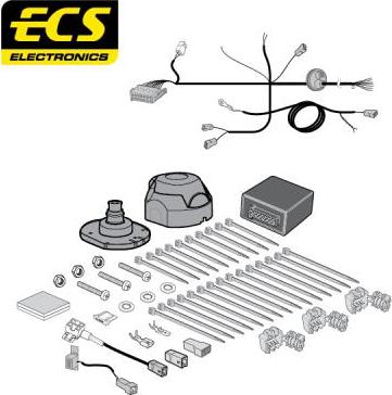 ECS KI12007U - Kit elettrico, Gancio traino autozon.pro