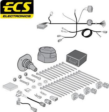 ECS KI12013U - Kit elettrico, Gancio traino autozon.pro