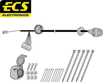 ECS LR01907U - Kit elettrico, Gancio traino autozon.pro