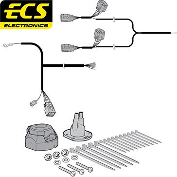 ECS LR01007U - Kit elettrico, Gancio traino autozon.pro