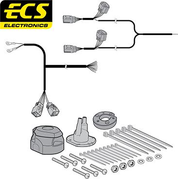 ECS LR01013U - Kit elettrico, Gancio traino autozon.pro