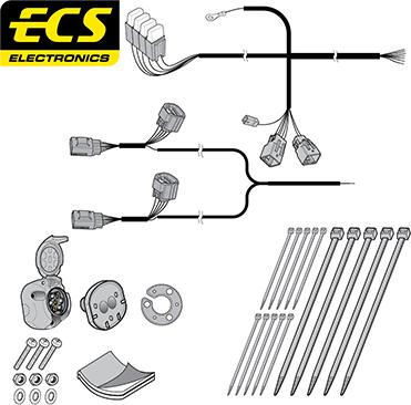 ECS LR01107U - Kit elettrico, Gancio traino autozon.pro