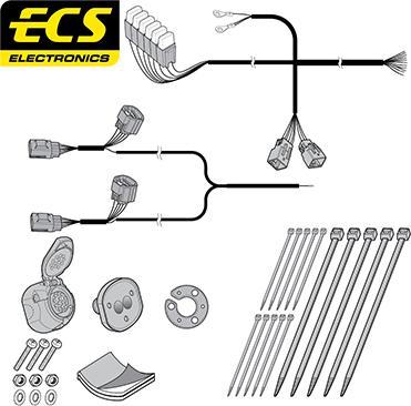 ECS LR01113U - Kit elettrico, Gancio traino autozon.pro