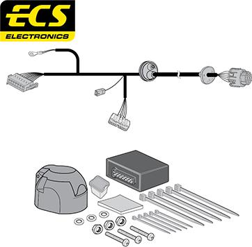 ECS LR01807U - Kit elettrico, Gancio traino autozon.pro