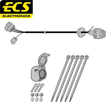 ECS LR01207U - Kit elettrico, Gancio traino autozon.pro