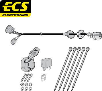 ECS LR01213U - Kit elettrico, Gancio traino autozon.pro