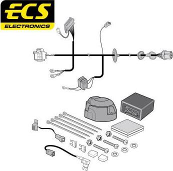 ECS LR02613MU - Kit elettrico, Gancio traino autozon.pro