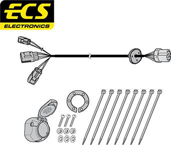 ECS LR02013U - Kit elettrico, Gancio traino autozon.pro