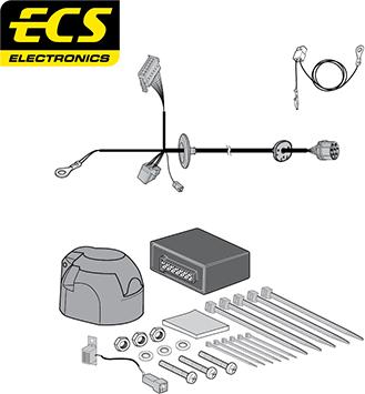 ECS LR02107U - Kit elettrico, Gancio traino autozon.pro