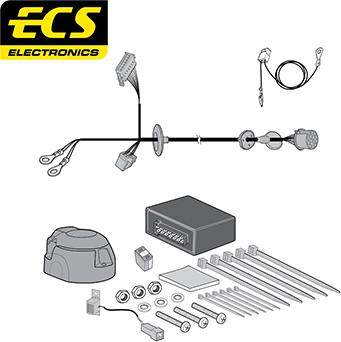 ECS LR02113U - Kit elettrico, Gancio traino autozon.pro