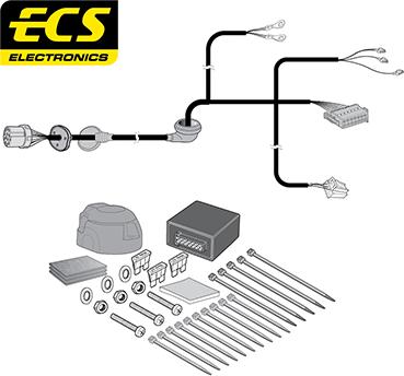 ECS MB09913U - Kit elettrico, Gancio traino autozon.pro