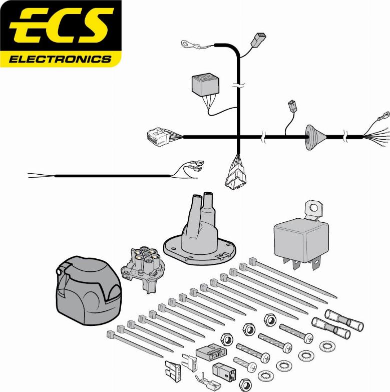 ECS MB09407MU - Kit elettrico, Gancio traino autozon.pro